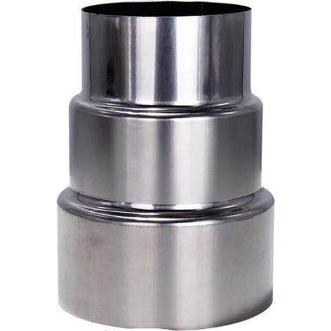 Edelstahl-Schornstein-Abgasreduzierstück - Ermöglicht den Anschluss des Geräts an den Schornstein oder Ofen - Optimiert für Kamine, Camping, Holzöfen (Ø 90 mm/Ø 70 mm) (1/4)