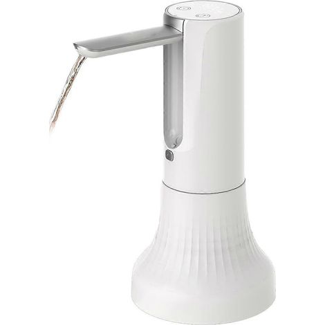 Distributeur d'eau, pompe à eau automatique amovible pour bonbonne de 5 gallons, pour la maison, le bureau et le camping (blanc). (1/5)