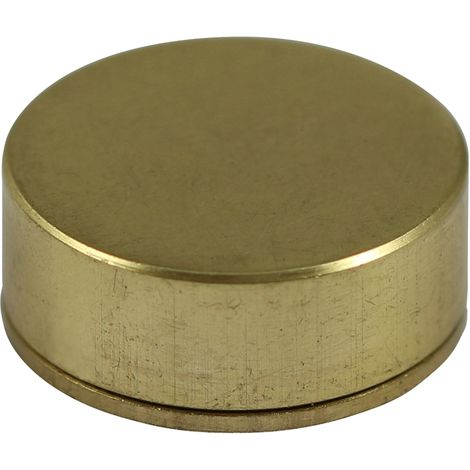 TIMCO Threaded Screw Caps Solid Brass Satin Brass - 14mm (1/3)