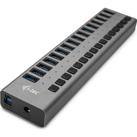 i-tec U3CHARGEHUB16 Ladegerät für Mobilgeräte Universal Grau AC Drinnen
