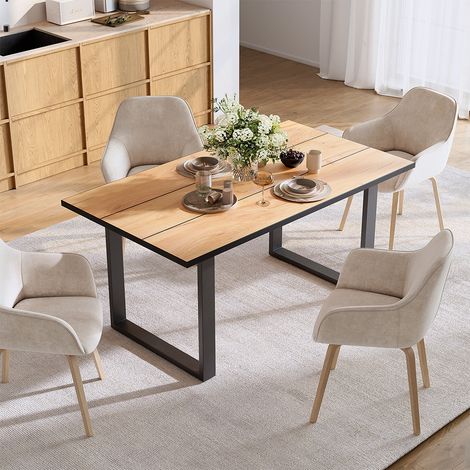 tavolo da pranzo Avido, Rovere dorato, 160 x 90 cm, Vicco