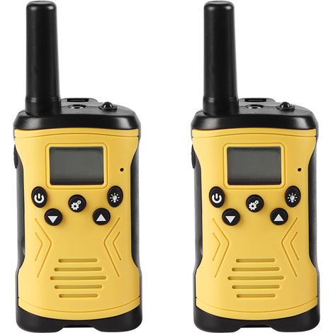 Lot de 2 talkies-walkies T50 pour enfants, jouet d'extérieur, interphone 3KM, couleur jaune (1/5)
