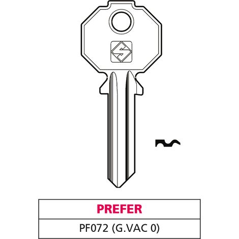 Silca CHIAVE OTTONE PF072 (G. VAC 0) PREFER 20.00 pz