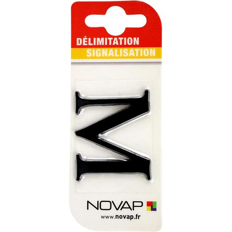 Lettre M Noire Hauteur 25mm - 4620220