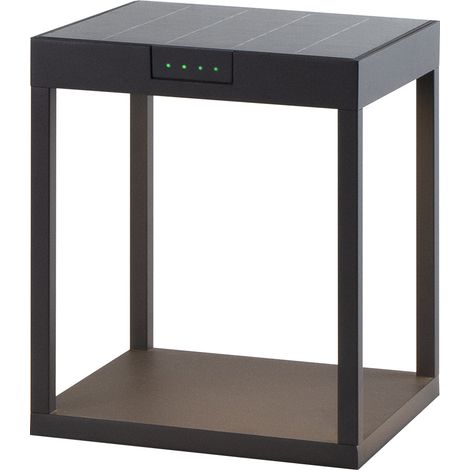 Borne solaire RADIA Noir Aluminium H24,5cm (1/2)