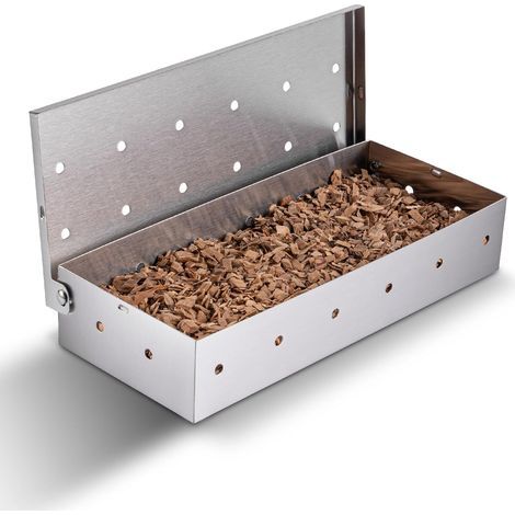Räucherrohr, Edelstahl, Holzchips, gleichmäßige Belüftung, Gas- und Holzkohlegrill (1/5)
