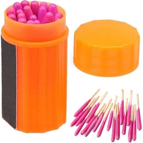 set Allumettes De Survie,Kit D'allumettes Imperméable Coupe-vent Outil De Survie Étanche À L'humidité Pour Survie En Camping En (1/5)