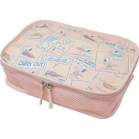 Sacs de rangement pour vêtements à motif chien de dessin animé, organisateur de couette grande capacité pour les voyages, le rangement saisonnier du linge de lit et des vêtements - rose (1/3)