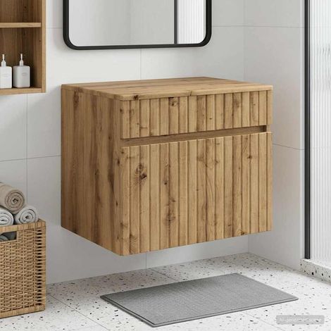 Mueble de baño montado en la pared Roble Artesanal