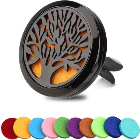 1 Diffuseur, Acier inoxydable, Clip ventilation, 10 Coussinets feutre, Voiture Salon Bureau (1/5)