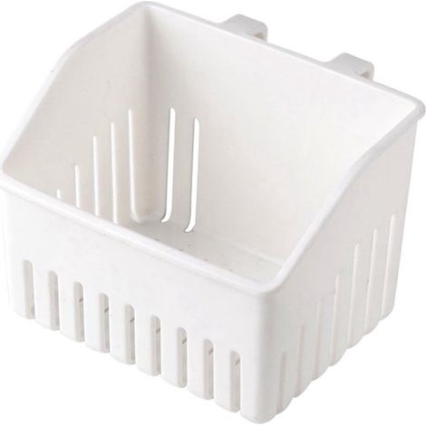 Geschirrtrockenständer – Küchenregal – Ablage für die Arbeitsplatte – Optimale Wasserableitung – 10 x 7,6 x 8 cm – Weiß (1/5)