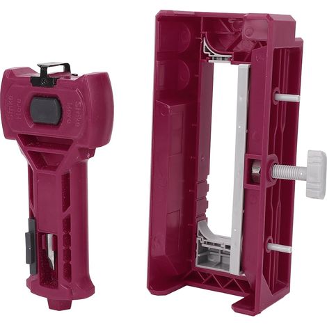 Kit de pose pour charnière et loquet de porte, gabarit de mortaiseuse en plastique rouge, précis pour portes de 1 3/8 po ou 1 3/4 po (1/5)