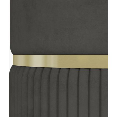 Pouf coffre gris 36x36x44 cm en polyester, charge max 120 kg, parfait pour salon, hall et chambre (1/5)