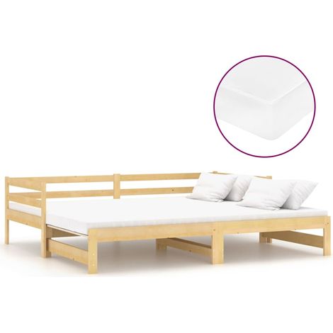 Maison Exclusive - Ausziehbares Tagesbett 2x(90x200) cm Massivhol