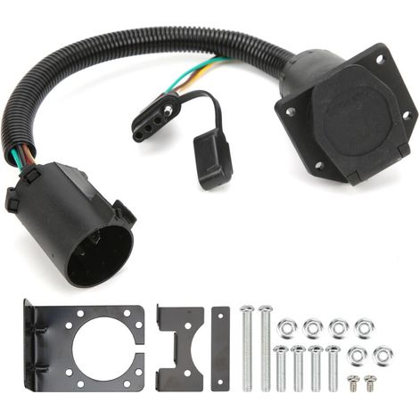 Connecteur de remorque 7‑Pin et 4‑Pin prêt à brancher avec support, vis et écrous pour véhicules avec prise USCAR (1/5)