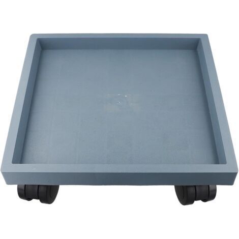 Pflanzenwagen, stabiler Pflanzwagen, quadratischer Topfwagen mit Rollen, Tablett, Bodenstütze, Topfhalter für drinnen und draußen (Innendurchmesser 32,5 cm) (1/5)