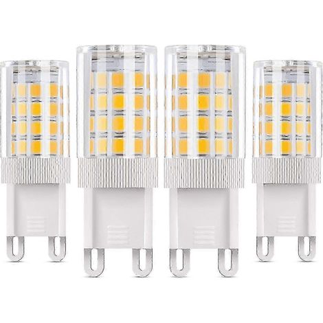 Ampoule LED G9, 5 W équivalent à 50 W halogène, 4 unités, blanc chaud 3000 K, angle de diffusion 360°, AC 85-220 V (1/5)