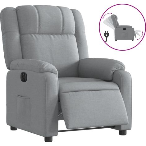 Maison Exclusive - Relaxsessel Elektrisch Hellgrau Stoff