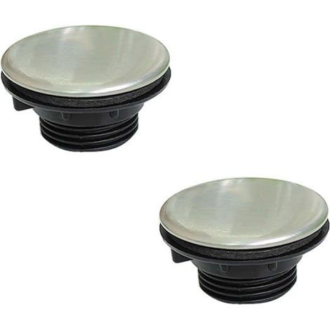 BelleRise - Cache-trou de robinet d'évier de cuisine en acier inoxydable (2 pièces), cache-trou de robinet de cuisine, cache-trou de robinet (1/4)