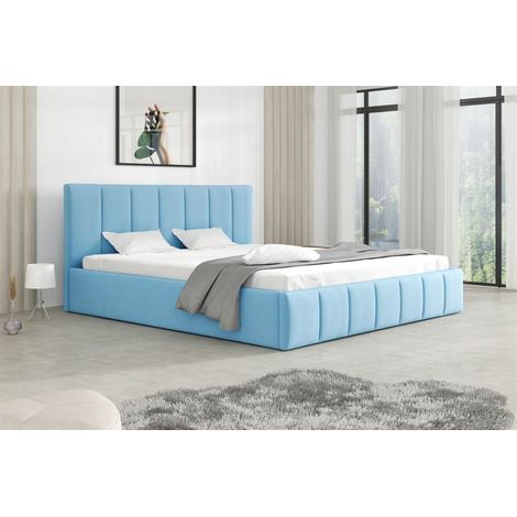 Polsterbett Doppelbett DETROIT 120x200cm Stoff Magic Velvet Sky (1/2)