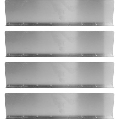 Déflecteur de pluie pour gouttière toit, en fer argenté, robuste, durable et grande largeur, lot 4, (1/5)