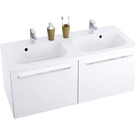 Ravak Chrome - Meuble sous double lavabo 1200x490x470, blanc X000000536 (1/2)