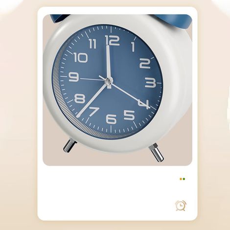 Réveil pour étudiants et enfants, une horloge de bureau décorative et originale avec une cloche et une veilleuse intelligente. (1/5)