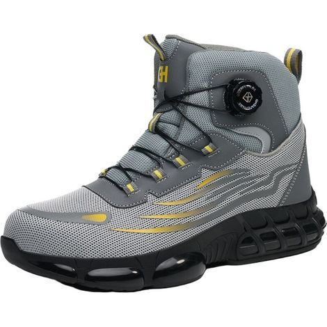 Baskets de sécurité.. embout en acier. chaussures de travail antidérapantes à semelle en caoutchouc pour homme. chaussures de sécurité légères et respirantes.pointure 43 (1/5)