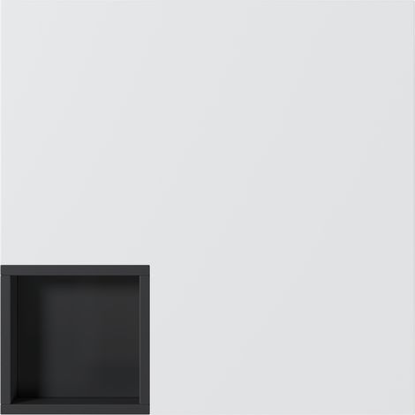 Table de salon en métal poli, couleur blanche et noire. dimensions : 72×72×30 cm. Dispose d’un effet lumineux LED. Tablette portable permettant le rangement des objets à l’intérieur. (1/5)