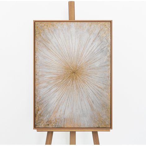 Gemälde Sonnenstrahlen Rahmen Eichefarben 70x50 cm (1/5)