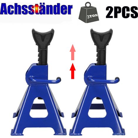 2x support d'essieu 3 tonnes voiture Jack cliquet Heavy Duty support paire Heavy Duty