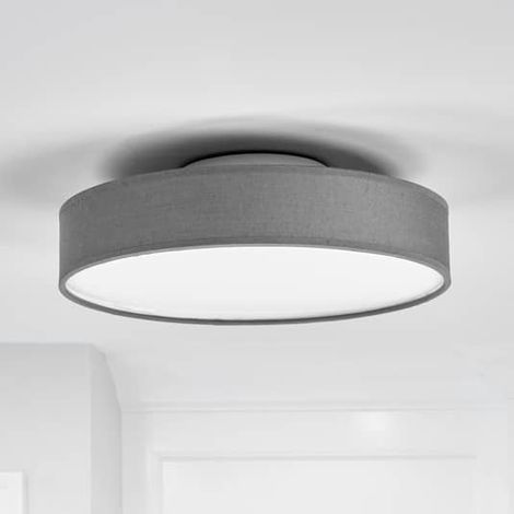 [NEUWERTIG] B-Ware Lindby Led Stoffdeckenlampe Saira Deckenlampe Deckenleuchte Lampe Leuchte Grau