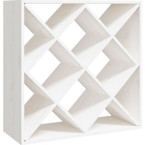 Armoire à vin Blanc 62x25x62 cm Bois de pin massif