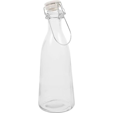 Bouteille pratique pour boissons, bouteille de bière en verre, bouteille en verre avec bouchon, bouteille ménagère (1/3)