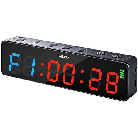 Petit minuteur de gym rechargeable avec aimant puissant, horloge de fitness numérique avec compte à rebours et compte à rebours TABATAS EMOM FGB (1/5)