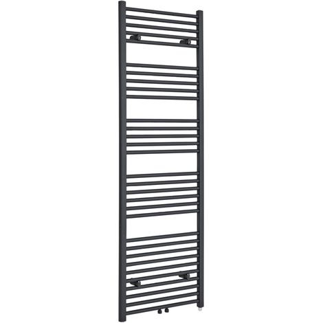 Milano Neva Electric - Anthracite Heated Towel Rail Radiator - 1785mm x 600mm (1/5)