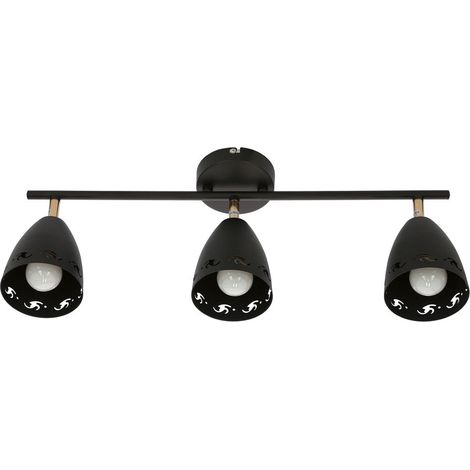 Plafoniera Candellux Coty 93-67173 3xE14 70cm nero/oro (1/5)
