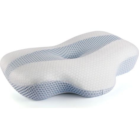 Oreiller cervical ergonomique en mousse à mémoire de forme, anti-acariens-AquaForge (1/2)