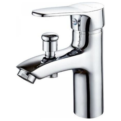 Badewannenarmatur, Einloch-Wasserhahn, warmer und kalter Dual-Use-Duschmischer aus Legierung, Badezimmer-Duscharmatur (1/5)