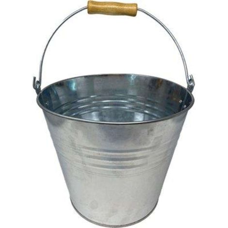 SECCHIO ZINCATO GALVANIZZATO DOMUS - LT 12 CM 29X21 H.CM 26 - 2 pezzi