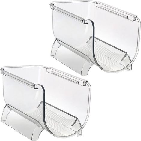 Organisateur de bouteilles empilables – PET transparent, lot de 2, 20,7 x 11,5 x 10,6 cm, porte-bouteilles Water et de vin pour la Cuisine, le bar et le salon (1/5)