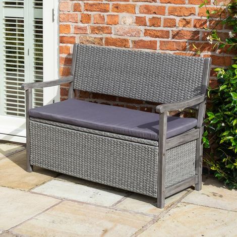 Rowlinson Alderley Rattan Storage Bench (1/10)