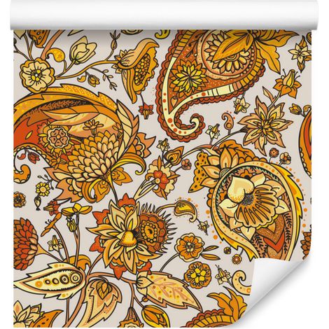 Bellissima carta da parati con motivo paisley per soggiorno e camera da letto, 50x1000 cm (1/5)