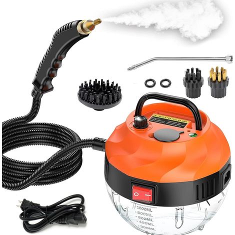 2500W Steam Cleaner, High Pressure Washer, Portable Steam Cleaner, Steam Cleaner for Cleaning Vehicles and Home, with 3 Heads.