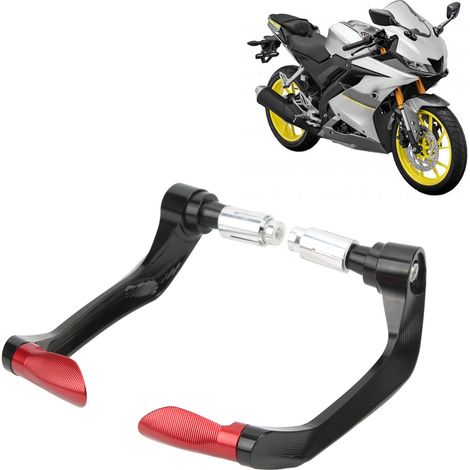 Universeller 22-mm-Lenkerschutz für Kupplung und Bremse, kompatibel mit Honda und Yamaha (rot). (1/5)