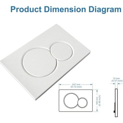 Pulsante scatto, pezzo di ricambio per cisterna, modelli più vecchi. Pulsante compatibile con Sigma01 UP320 e 300, doppio sciacquo, 1 pezzo, bianco.-Prodotto compatibile (1/4)