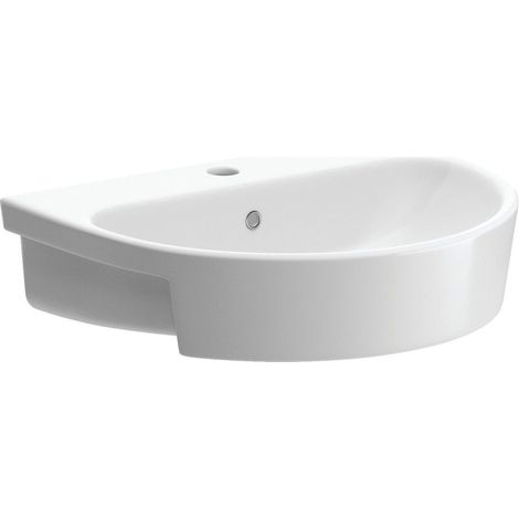 Signature Nazca Semi-Recessed Basin 555mm Wide - 1 Tap Hole (1/3)
