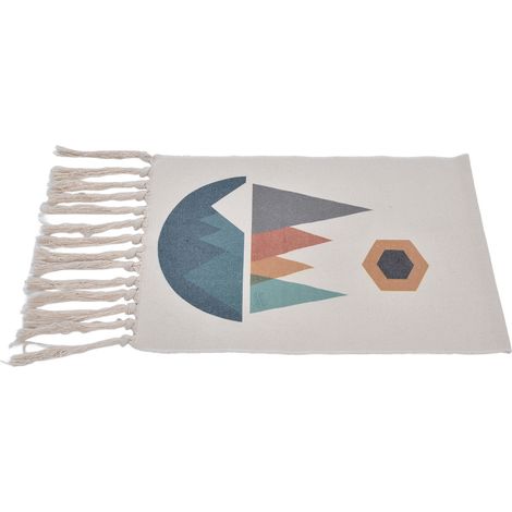 Tenture murale artisanale avec franges, décoration électrique nordique, toile de fond en tissu pour dortoir, chambre à coucher, modèle A (1/5)
