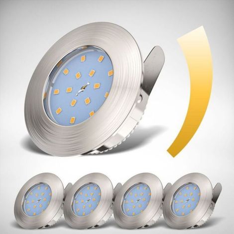Spot LED Encastrable - 6 W - 3000 K - IP44 - Salle De Bain Salon - Profondeur 26 Mm - Lot De 6 (1/5)