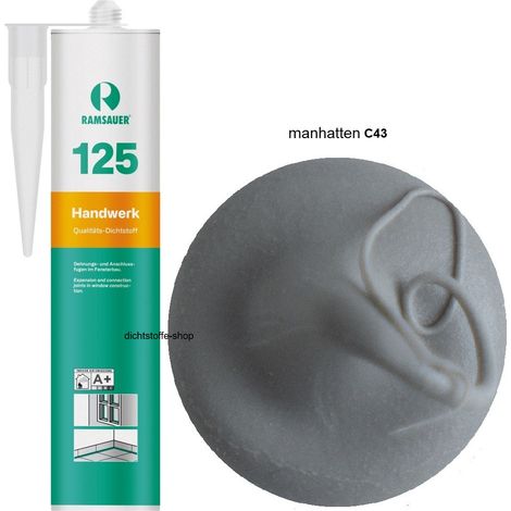 Ramsauer 125 Handwerk Neutral Silikon Dichtstoff 310ml Kartusche manhatten C43
